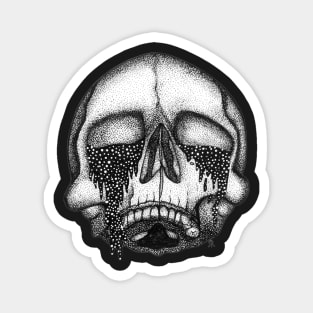 Cosmic Crying Skull by Skye Rain Art Magnet