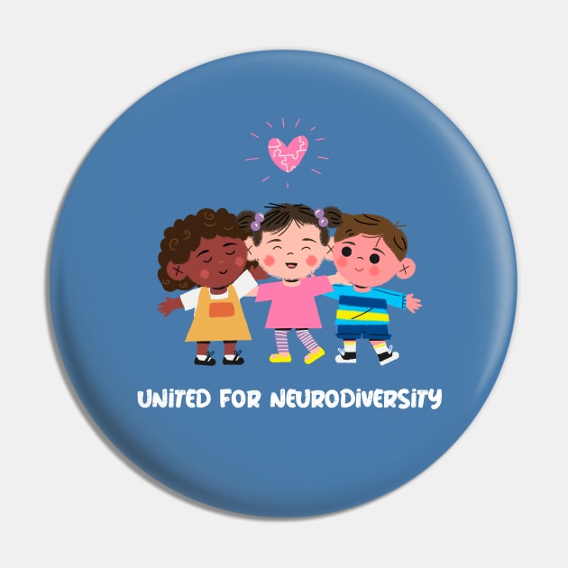 United for Neurodiversity Pin by ThreadsVerse