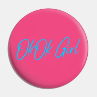 Okok girl Blue Design Pin