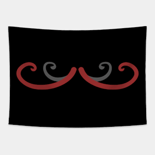 Mustache colored on Black Tapestry