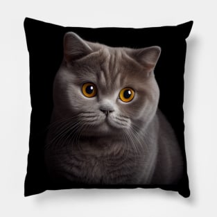 British Shorthair Cat - A Sweet Gift Idea For All Cat Lovers And Cat Moms Pillow