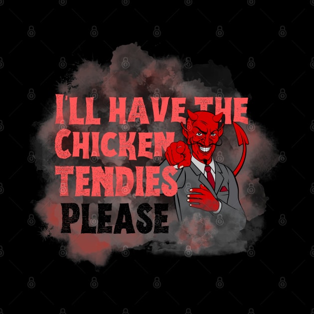 Funny Chicken Tenders Tendies Fingers by GrooveGeekPrints