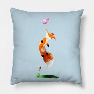 Toby the Fox Sees a Butterfly Pillow