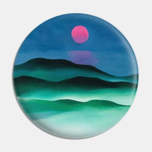 High Resolution Pink Moon Over Water by Georgia O'Keeffe Pin