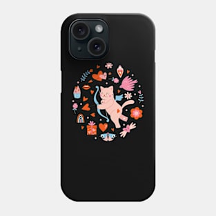 Funny Valentines Day Cats Heart Cat Lover Valentine Heart Phone Case