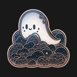 Cobweb in the Clouds, Little Ghost Design T-Shirt