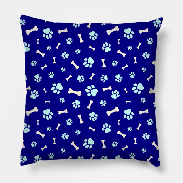 paw print and bone Pillow by LaPetiteBelette
