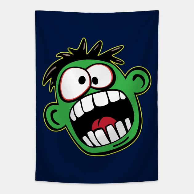 Funny Face Cartoon Tapestry by hobrath