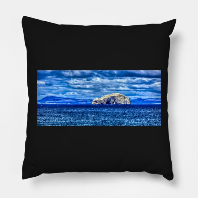 Bass Rock Seascape Pillow by axp7884