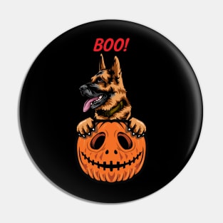 Halloween Pumpkin German Shepherd Pin