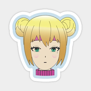 ANIME BLONDE GIRL GREEN EYES DESIGN Magnet