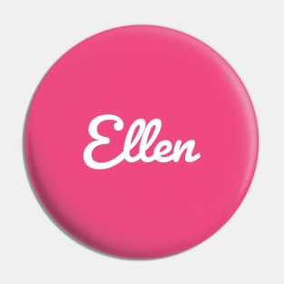 Ellen Cursive Script Typography White Text Pin