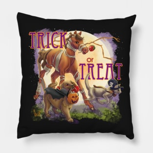 Trick or Treat Halloween Animals Pillow