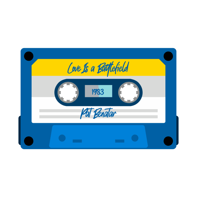 Pat Benatar Classic Blue Cassette by PowelCastStudio