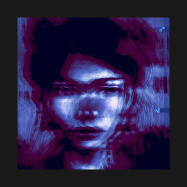 TURN ON - Glitch Art Creepy Portrait by raspberry-tea