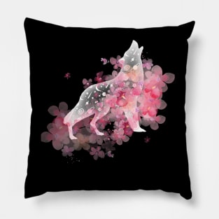 See Thru Galaxy Dog Floral Look Pillow