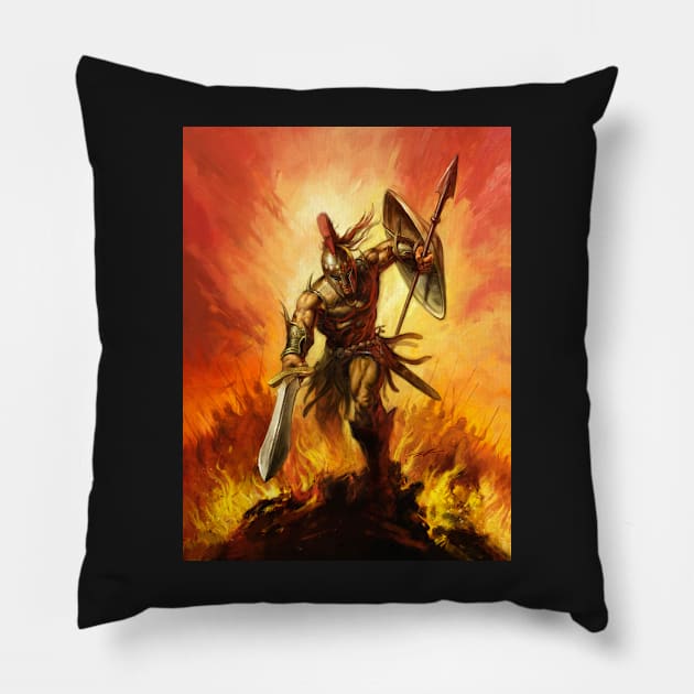 Achilles Pillow by AlanLathwell