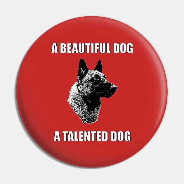 A Beautiful Dog, A Talented Dog Pin by childofthecorn