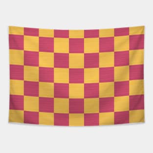Pink & Yellow Checkerboard Tapestry