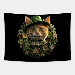 St Patricks Day Cat 2 Tapestry