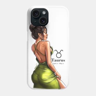 Taurus Girl Zodiac Drawing Phone Case