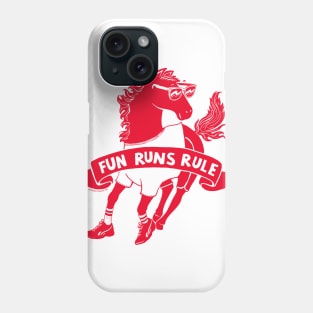 Fun Runs - Exercise horse design for a 5k run, jogging and fitness Phone Case