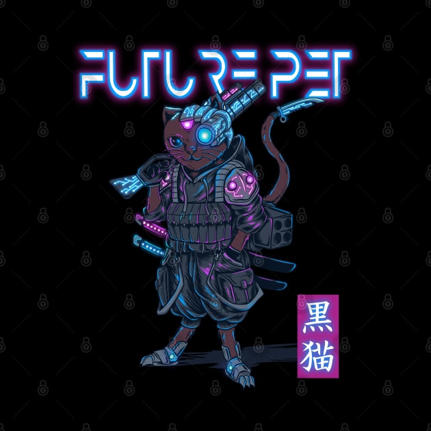 cyberpunk future cat by opoyostudio