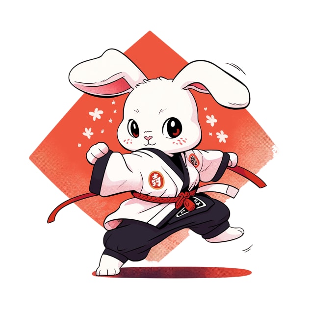 karate bunny by piratesnow