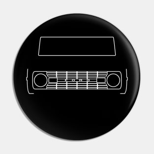 1970 Ford Bronco classic 4x4 truck outline graphic (white) Pin