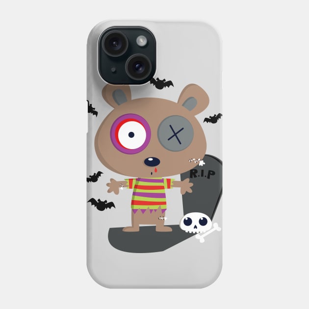 Zombie bear Phone Case by JoanaJuheLaju1