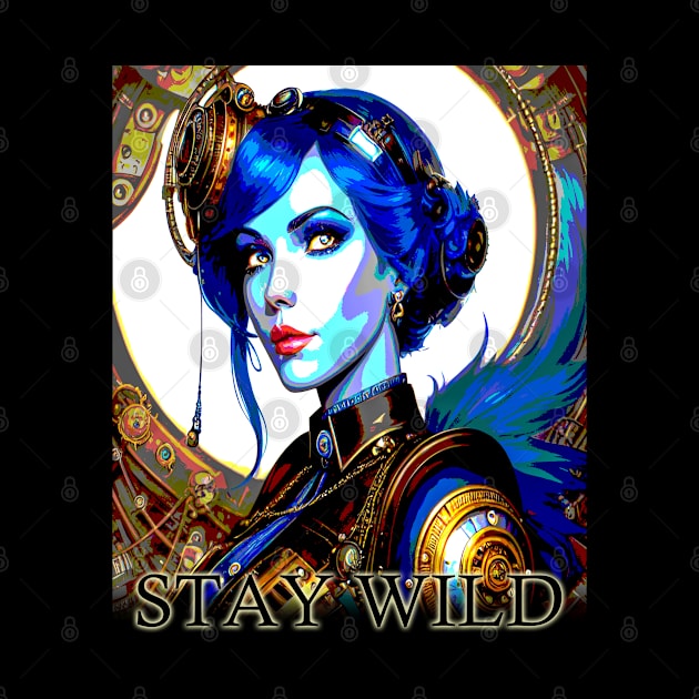 Stay Wild Beautiful Steampunk Woman by Heartsake
