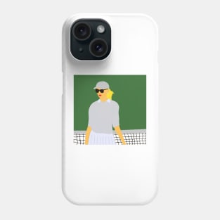 Illustration of a blonde tennis player Phone Case