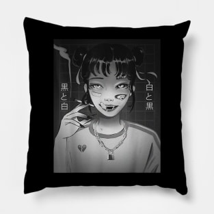 Anime Girl Yokai Waifu Manga Aesthetic Japanese Otaku Pillow