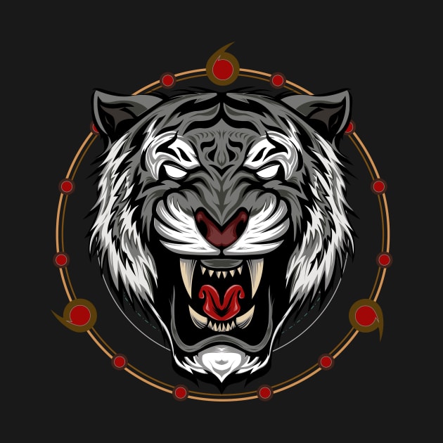 Angry Tiger with sacred symbol by AGORA studio