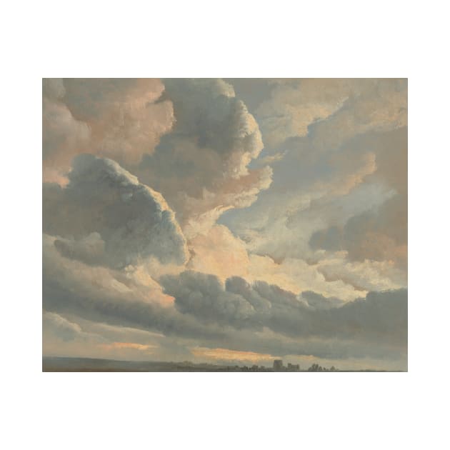 Study of Clouds with a Sunset Near Rome by Simon Denis by Classic Art Stall