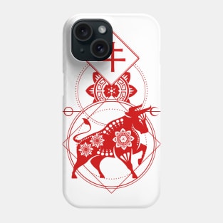 Chinese, Zodiac, Ox, Astrology, Star sign, Stars Phone Case