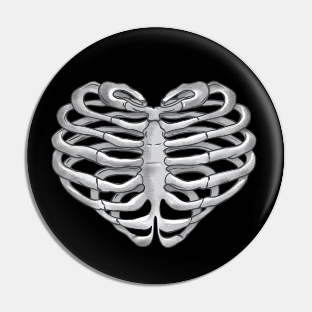 Rib Cage Heart 1 Pin by Collagedream