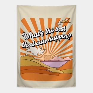 Positivity Quote 70's Retro Vibes The Best That Can Happen Tapestry