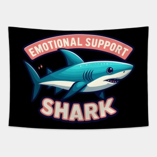 Funny Emotional Support Shark Tapestry