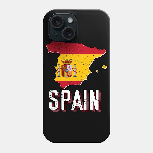 Spain Map Flag Phone Case by Mila46