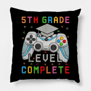 5Th Grade Level Complete Gamer Class Of 2024 Graduation Pillow