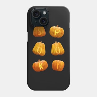 Stacked SPOOKY Jack o' lantern pumpkins (perfect for Halloween) Phone Case