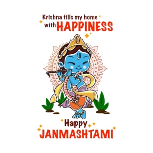 Happy Janmashtami White T-Shirt