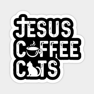 Christian Jesus Coffee Cats Religous Cat Magnet