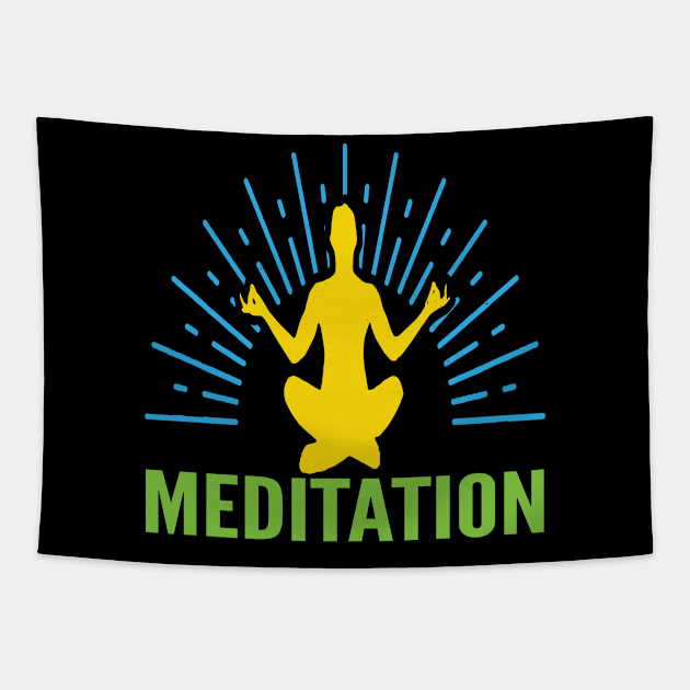 Meditation Mindset Yoga Tapestry by Gift Designs