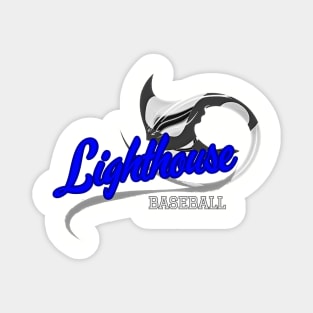 Lighthouse Baseball Magnet