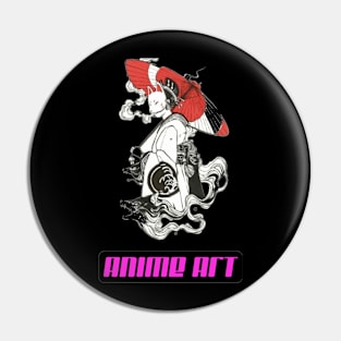 Anime art Kimono Girl Pin