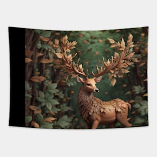 Deer in Nature Tapestry