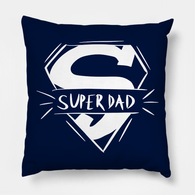 Super dad cool christmas gift idea Pillow by ISFdraw