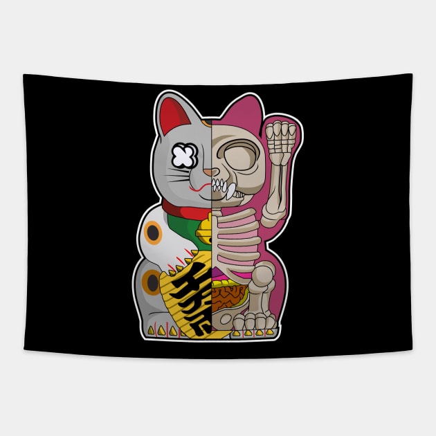 fortune cat Tapestry by PaperHead